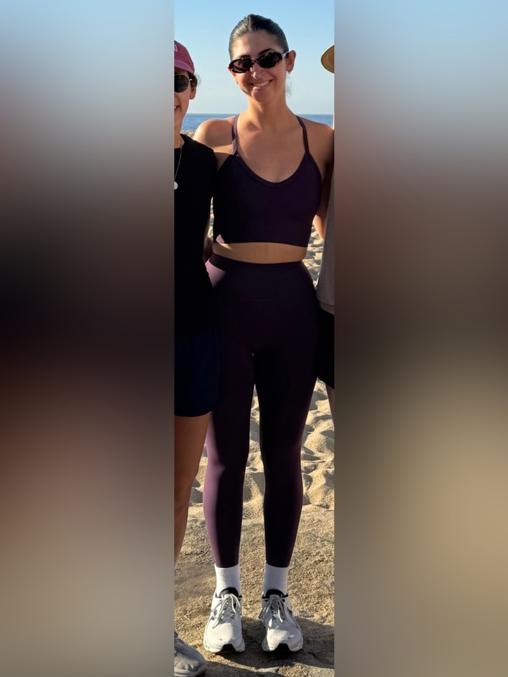 SET Active Purple Y Back Tank and Leggings